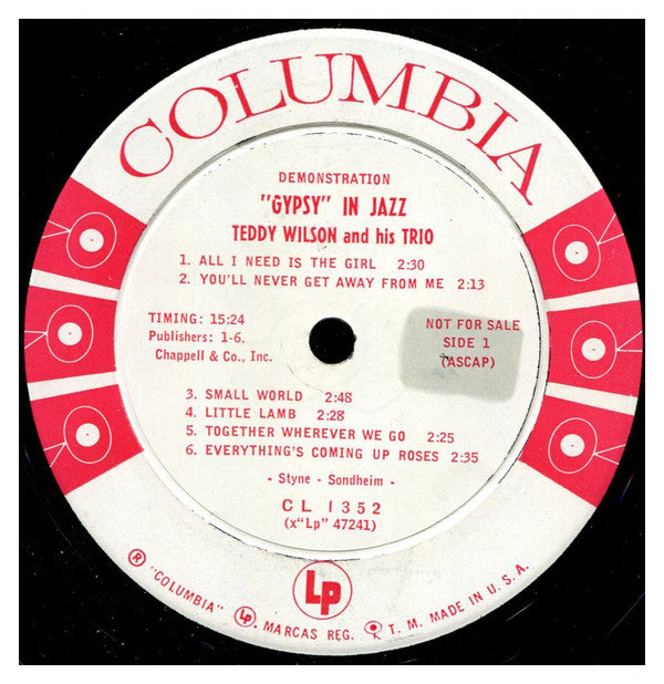 Teddy Wilson Trio - Play Gypsy In Jazz - LP