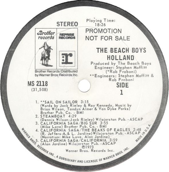 The Beach Boys - Holland - LP