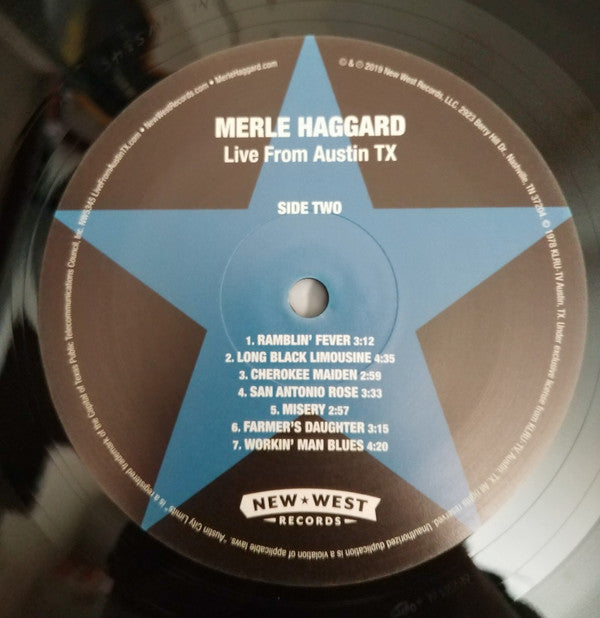Merle Haggard - Live From Austin TX (1978) - LP