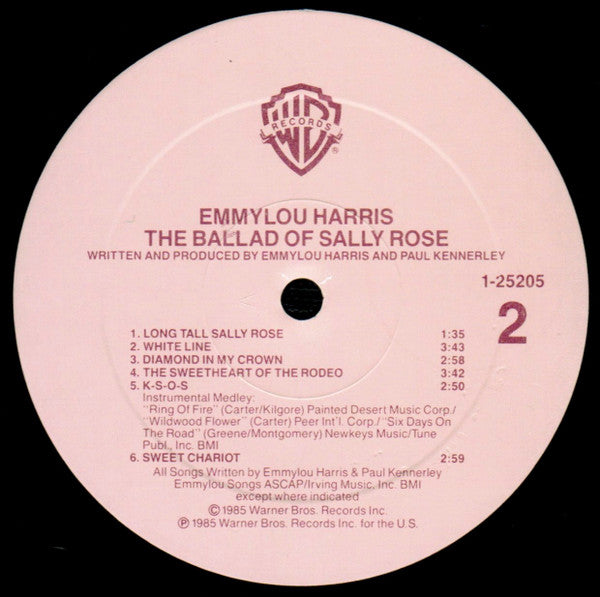 Emmylou Harris - The Ballad Of Sally Rose - LP