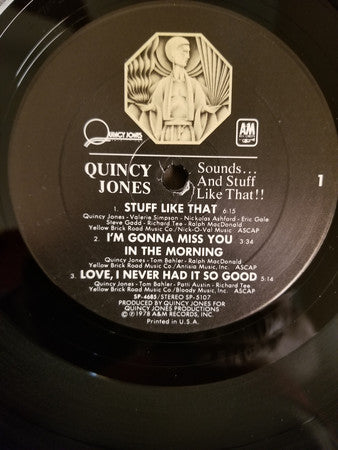 Quincy Jones - Sounds ... And Stuff Like That!! - LP