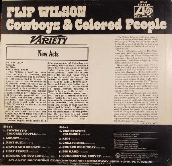 Flip Wilson - Cowboys & Colored People - LP
