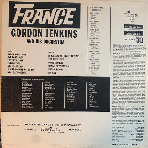 Gordon Jenkins And His Orchestra - France - 70 - LP