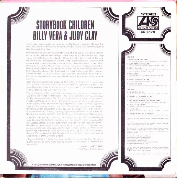 Billy Vera & Judy Clay - Storybook Children - LP