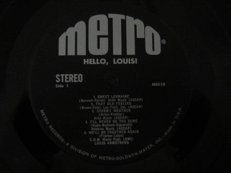 Louis Armstrong - Hello, Louis! - LP