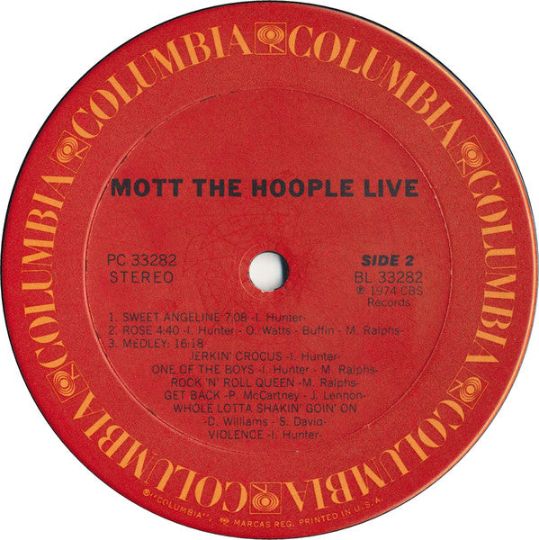 Mott The Hoople - Mott The Hoople Live - LP