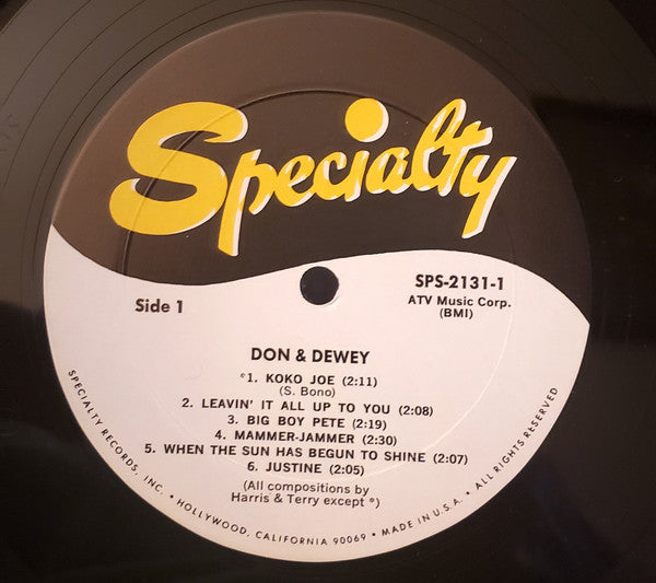 Don And Dewey* - They're Rockin' 'Til Midnight, Rollin' 'Til Dawn! - LP