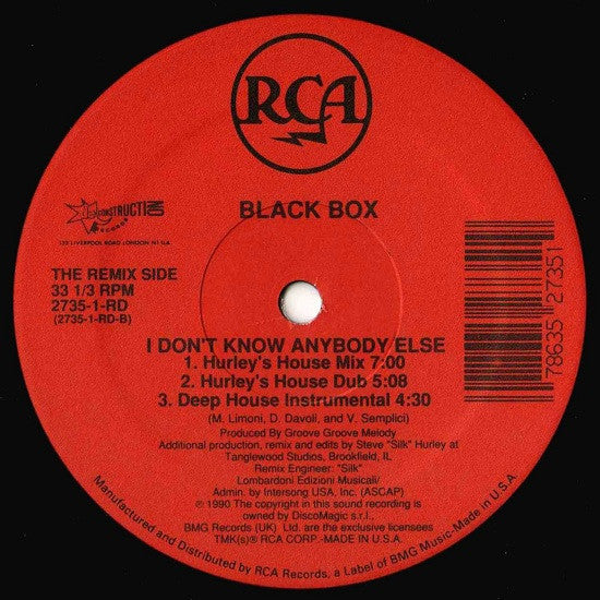 Black Box - I Don't Know Anybody Else - LP