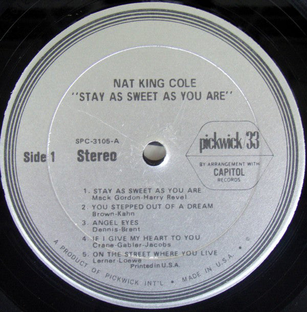 Nat King Cole - Stay As Sweet As You Are - LP