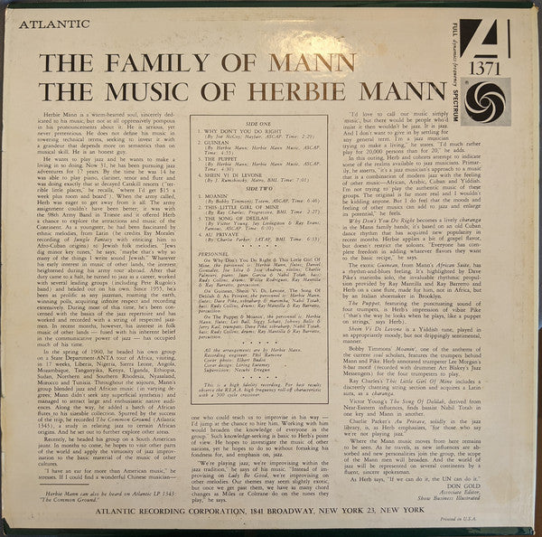 The Family Of Mann - The Music Of Herbie Mann