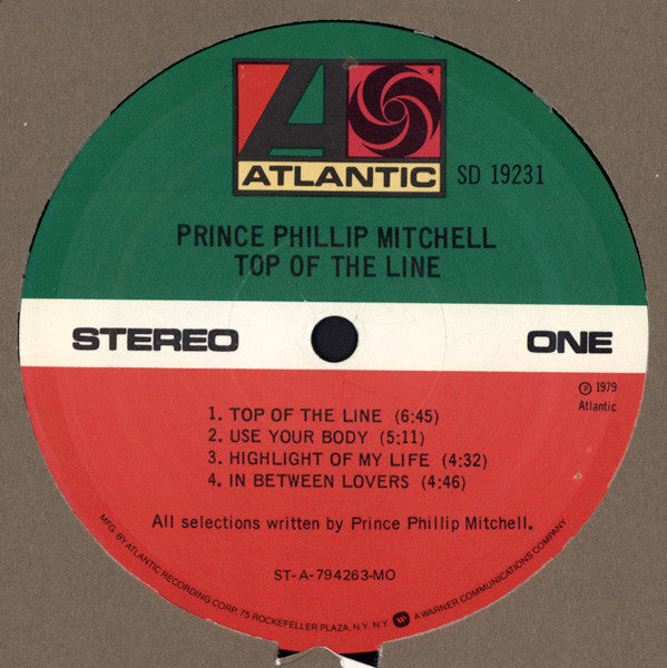 Prince Phillip Mitchell* - Top Of The Line - LP
