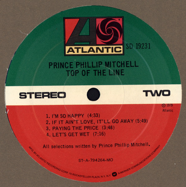 Prince Phillip Mitchell* - Top Of The Line - LP
