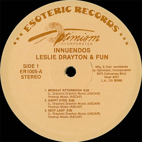 Leslie Drayton & Fun - Innuendos - LP