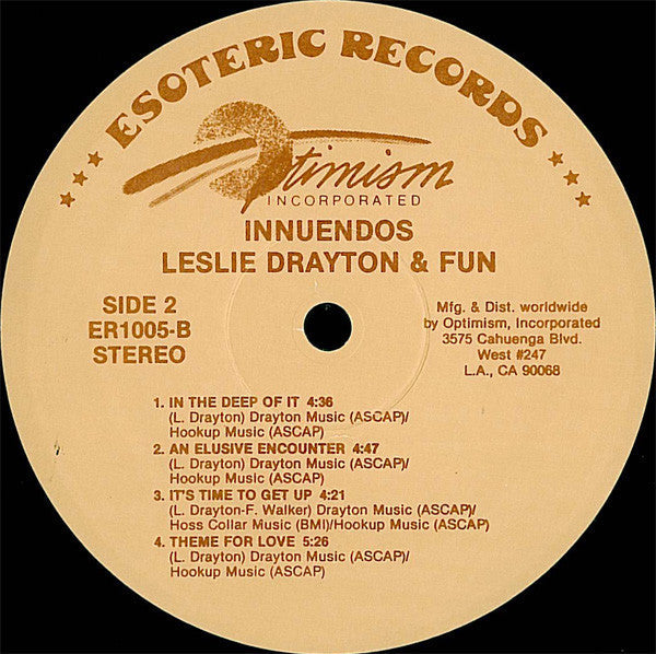 Leslie Drayton & Fun - Innuendos - LP