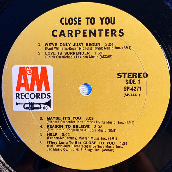 Carpenters - Close To You - LP