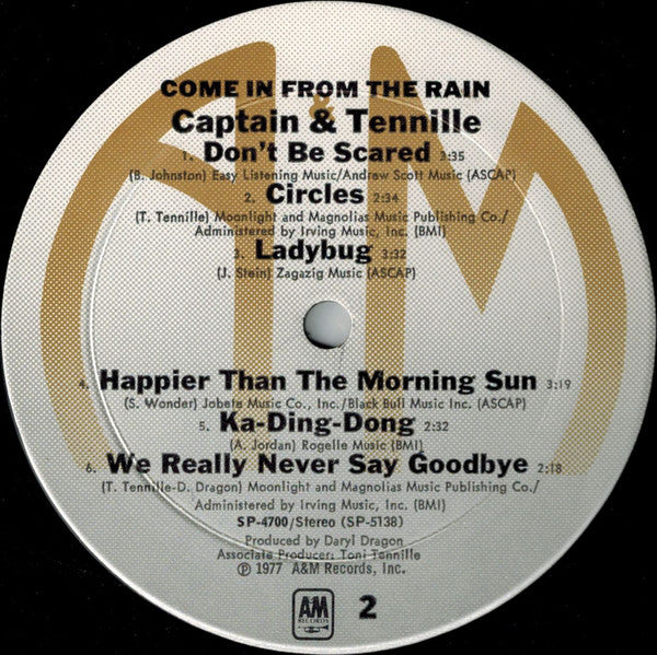 Captain & Tennille* - Come In From The Rain - LP