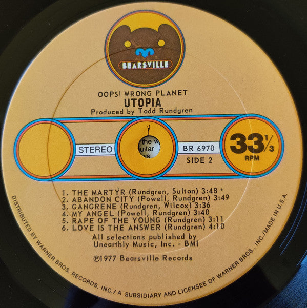 Utopia (5) - Oops! Wrong Planet - LP