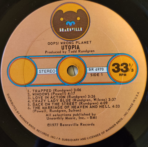 Utopia (5) - Oops! Wrong Planet - LP