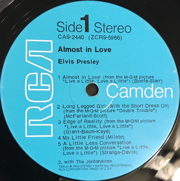 Elvis Presley - Almost In Love - LP