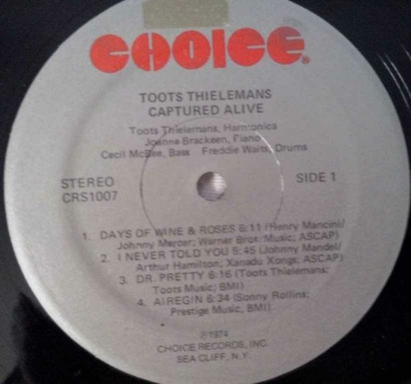 Toots Thielemans - Captured Alive - LP