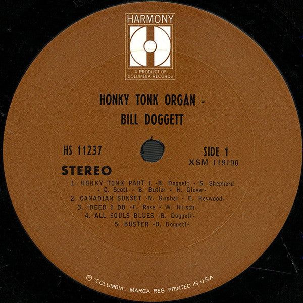 Bill Doggett - Honky Tonk Organ - LP