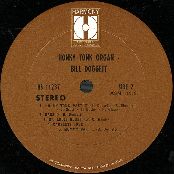 Bill Doggett - Honky Tonk Organ - LP