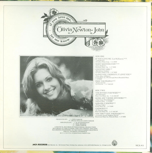 Olivia Newton-John - If You Love Me Let Me Know - LP