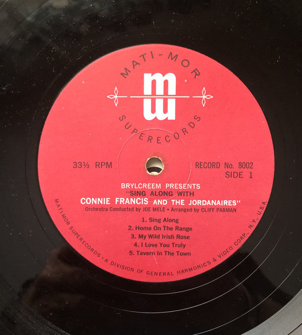 Connie Francis - Sing Along With Connie Francis - LP