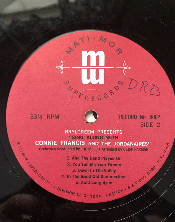 Connie Francis - Sing Along With Connie Francis - LP