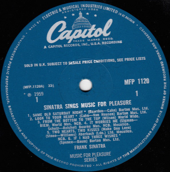 Frank Sinatra - Sinatra Sings Music For Pleasure - LP