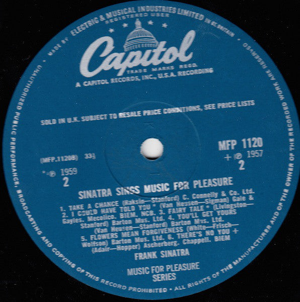 Frank Sinatra - Sinatra Sings Music For Pleasure - LP