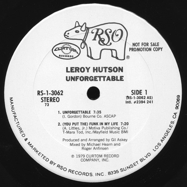 Leroy Hutson - Unforgettable - LP