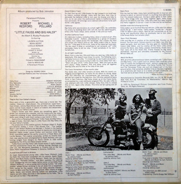 Johnny Cash With Carl Perkins And The Tennessee Three - Little Fauss And Big Halsy - LP