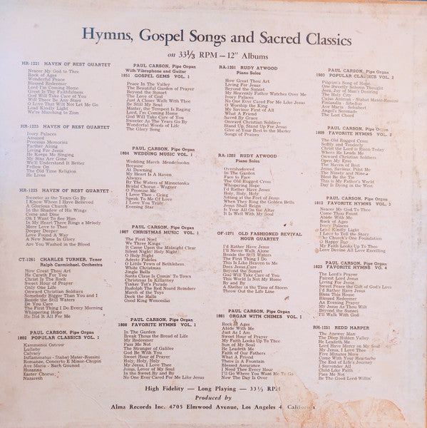 Old Fashioned Revival Hour Quartet - Old Fashioned Revival Hour Quartet - LP