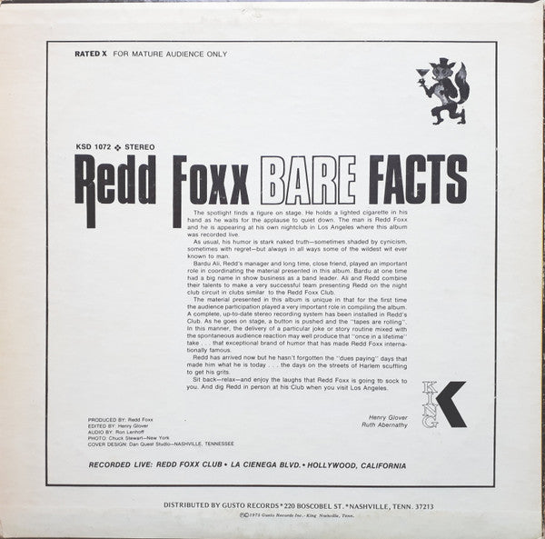 Redd Foxx - Bare Facts (Part One) - LP