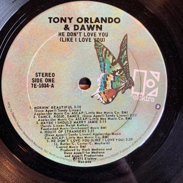 Tony Orlando & Dawn - He Don't Love You, Like I Love You - LP