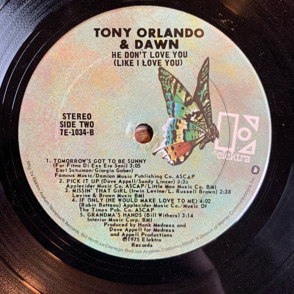 Tony Orlando & Dawn - He Don't Love You, Like I Love You - LP