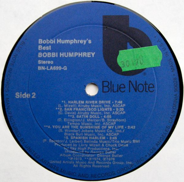 Bobbi Humphrey - Bobbi Humphrey's Best - LP