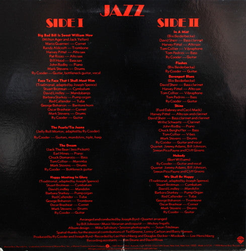 Ry Cooder - Jazz - LP