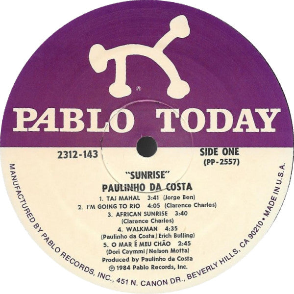Paulinho Da Costa - Sunrise - LP