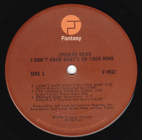 Spiders Webb - I Don't Know What's On Your Mind - LP