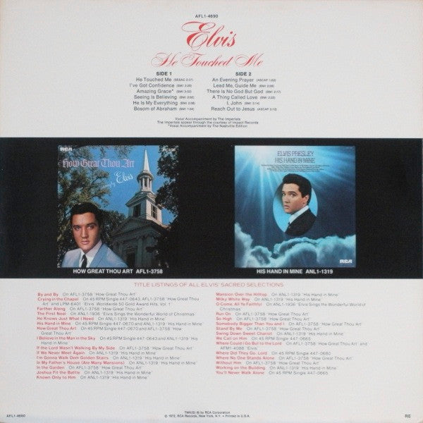 Elvis Presley - He Touched Me - LP LE SOL - LP