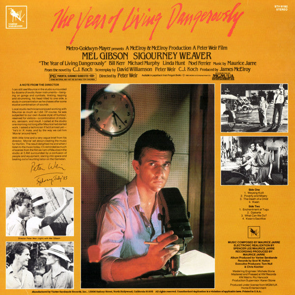 Maurice Jarre - The Year Of Living Dangerously (Original Motion Picture Soundtrack) - LP