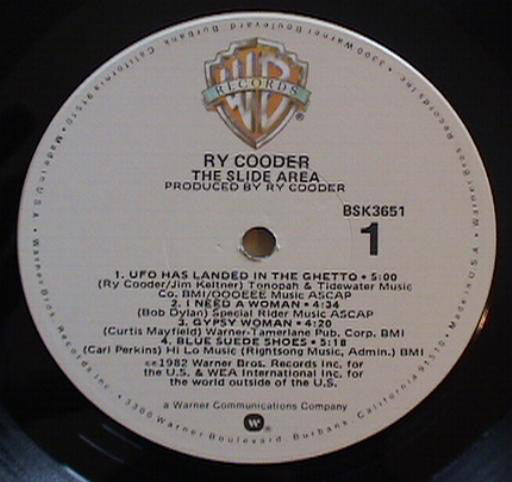Ry Cooder - The Slide Area - LP