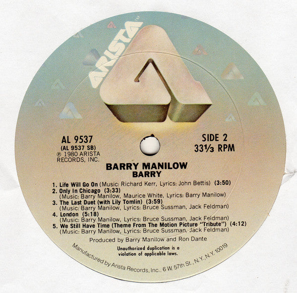 Barry Manilow - Barry - LP