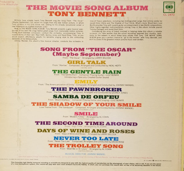 Tony Bennett - The Movie Song Album - LP