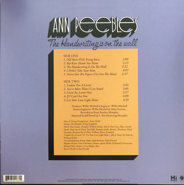 Ann Peebles - The Handwriting Is On The Wall - LP