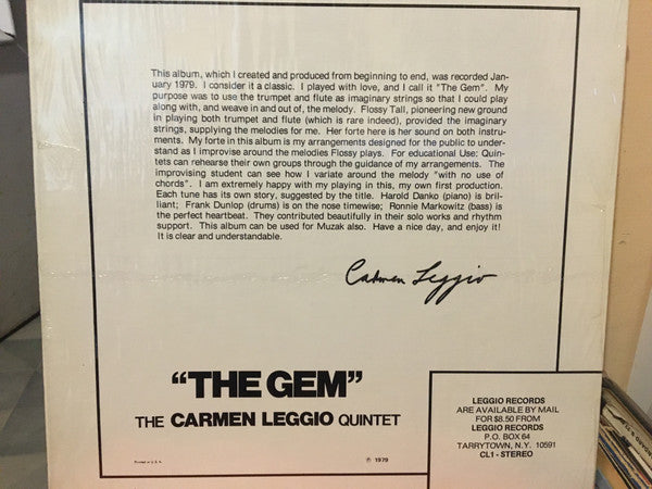 Carmen Leggio Quintet - The Gem - LP