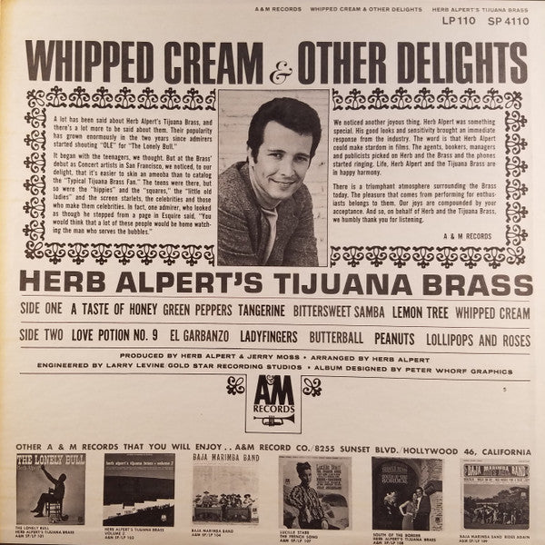 Herb Alpert's Tijuana Brass* - Whipped Cream & Other Delights - LP
