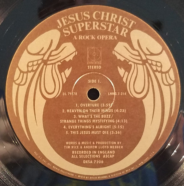 Andrew Lloyd Webber & Tim Rice - Jesus Christ Superstar - A Rock Opera - LP